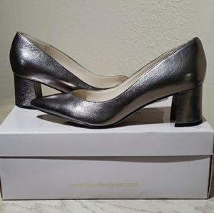 Marc Fisher Leather Metallic Pointy Toe Pumps